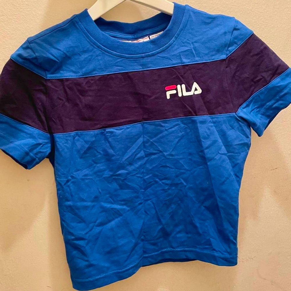 Thick material fila shirt from urban outfitters